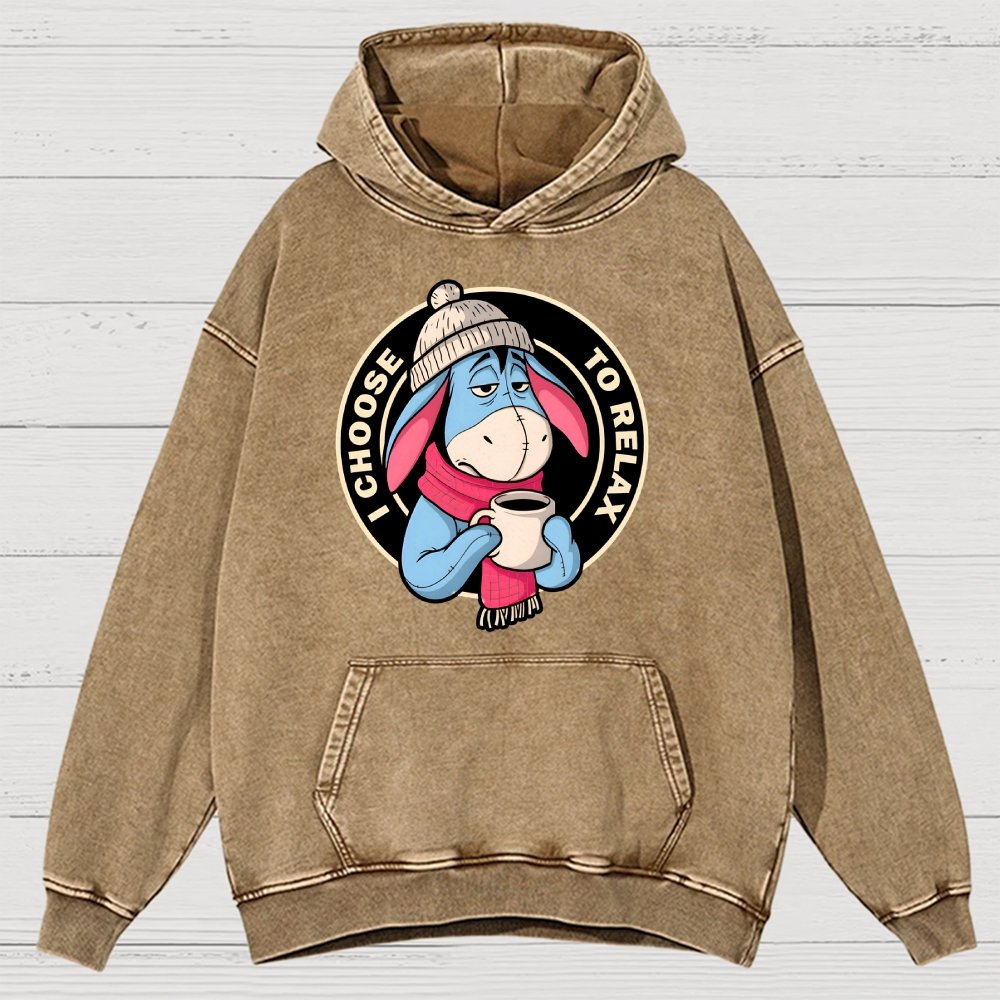 I Chose To Relax Vintage Distressed Hoodie