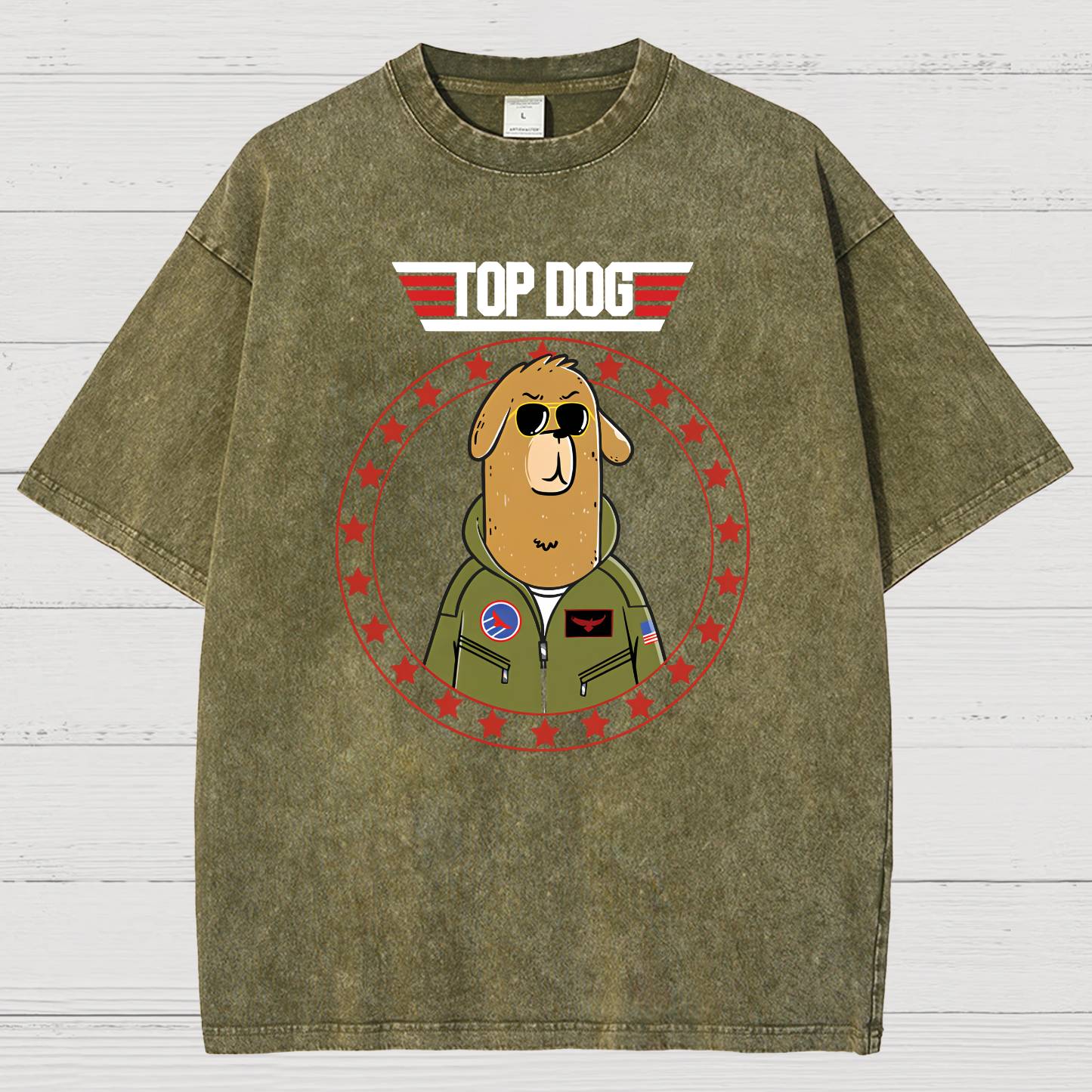 Top Dog.Sarcasm Vintage Distressed T-shirt