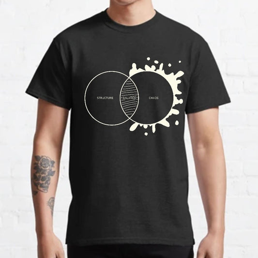Balance Between Structure and Chaos Geeky T-Shirt