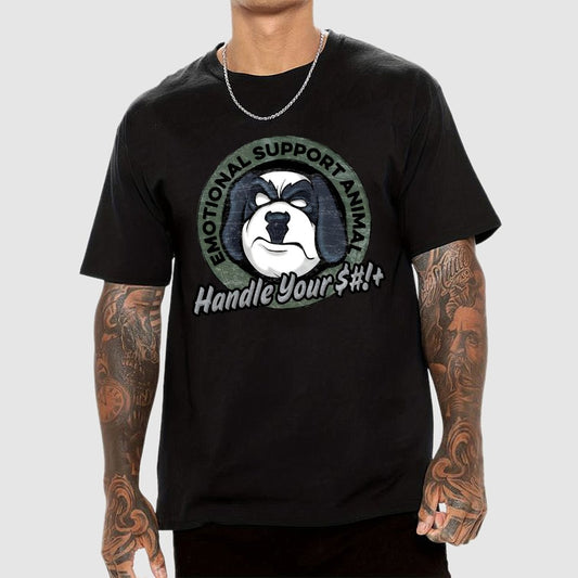 Emotional Support Animal Handle Your $#*!+ Geek T-Shirt