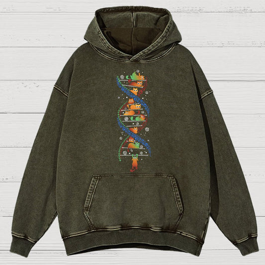 CATS DNA Geeky Vintage Distressed Hoodie