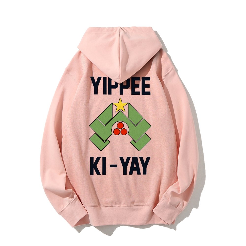 YIPPEE KI-YAY Printed Back Unisex Cotton Hoodie
