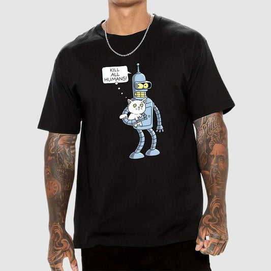Kill All Humans! Catender Geek T-Shirt