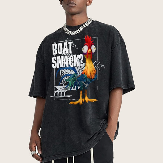 Boat Snack Chicken Vintage Distressed T-shirt