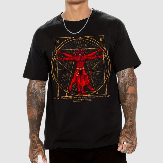 Vitruvian Krampus Geek T-Shirt