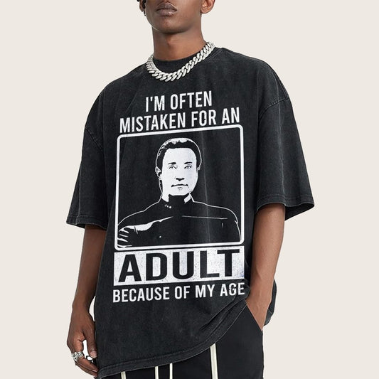 I'm Often Mistaken For An Adult Because Of My Age Vintage Distressed T-shirt