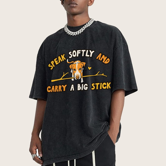Speak Softly And Carry A Big Stick Vintage Distressed T-shirt