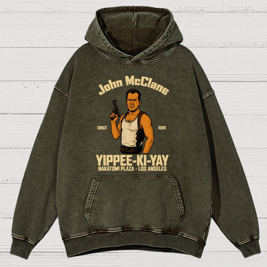 Yippee Ki Yay Vintage Distressed Hoodie