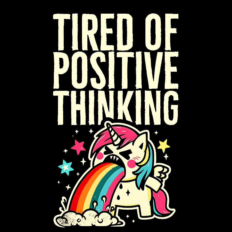 Tired of Positive Thinking Geek T-Shirt