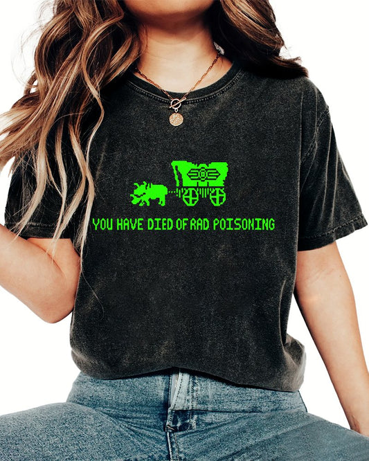 Oregon You Have Died Of Rad Poisoning Vintage Distressed T-shirt