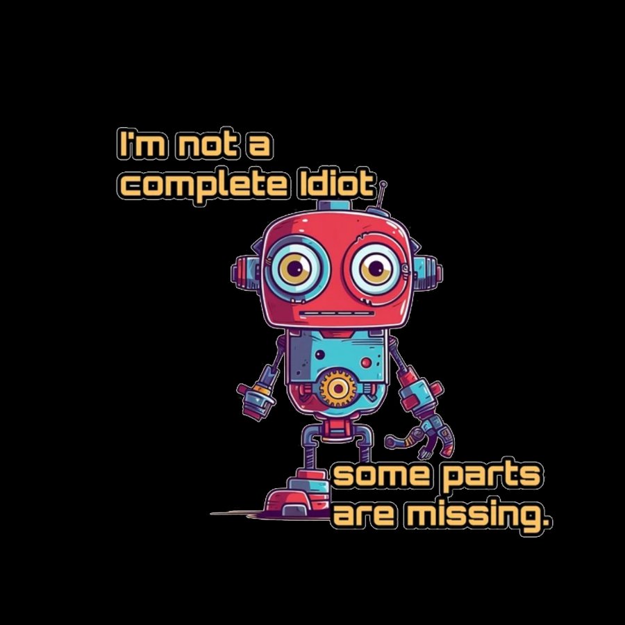 I'm Not A Complete Idiot, Some Parts Are Missing Nerdy T-Shirt