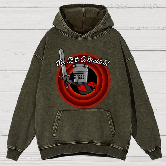 Tis But A Scratch Folks! Vintage Distressed Hoodie
