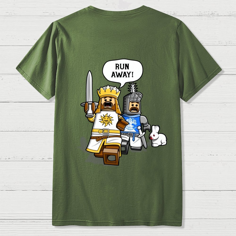 The Cowardly King Unisex Front And Back Printing Geek T-Shirt