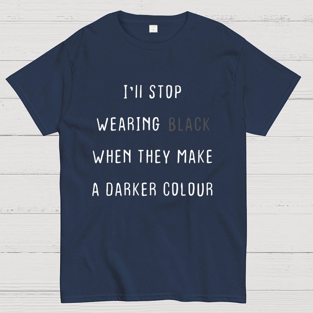 Wearing Black Geek T-Shirt