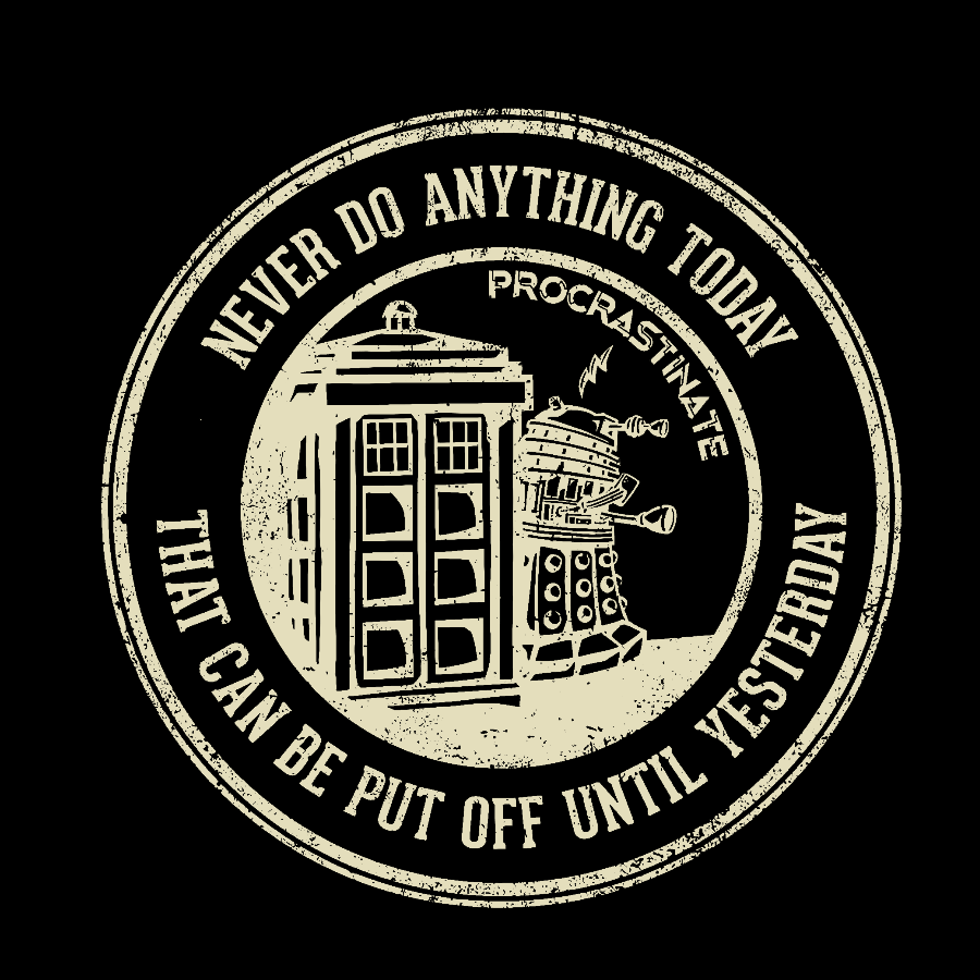 Time Travel Procrastination Geek T-Shirt
