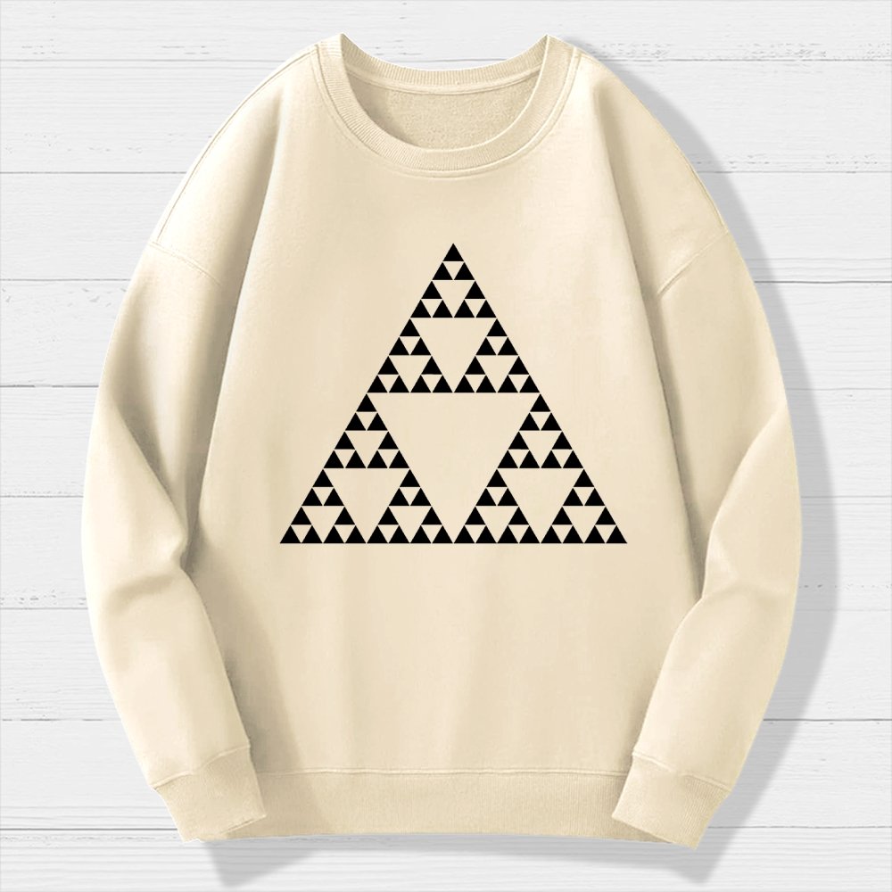Sierpinski Triangle Fractal Geek Cotton Sweatshirt