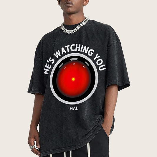 HAL Is Watching YOU Vintage Distressed T-shirt