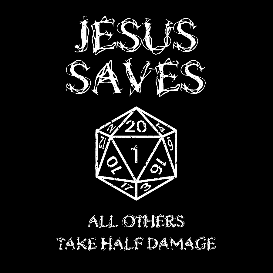 Jesus Saves Berryse che tales 4 posts of damage Geek T-Shirt