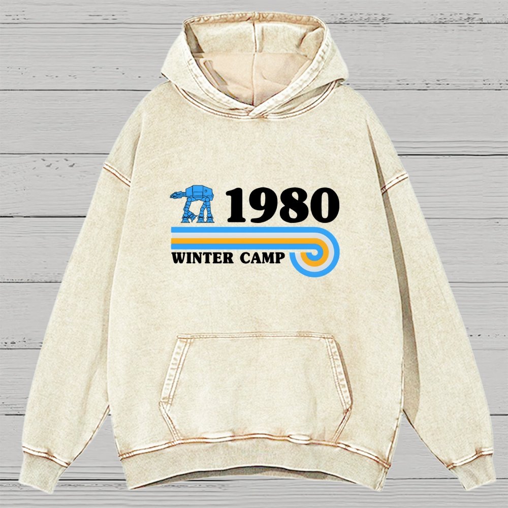 Winter Camp Vintage Distressed Hoodie