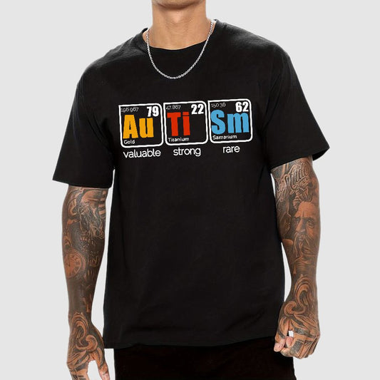 Valuable, Strong, Rare: Autism in Elements Geek T-Shirt
