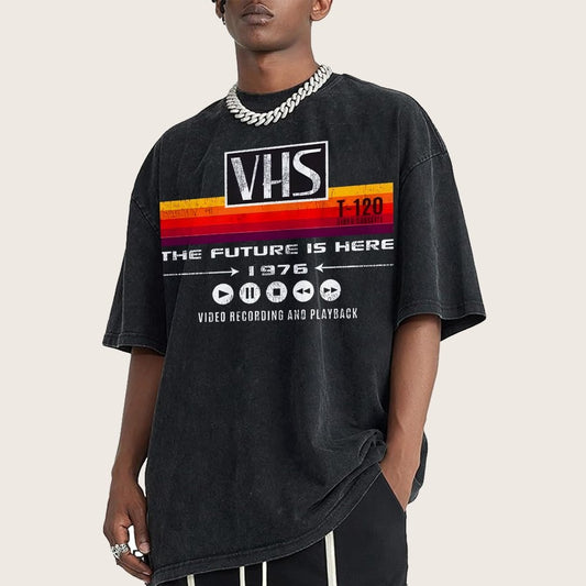 VHS- The Future Is Here Vintage Distressed T-shirt