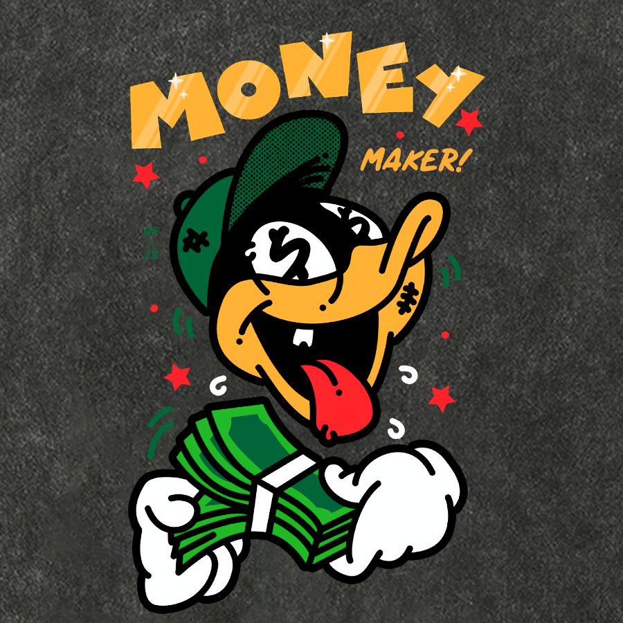 Money Maker!Vintage Distressed T-shirt