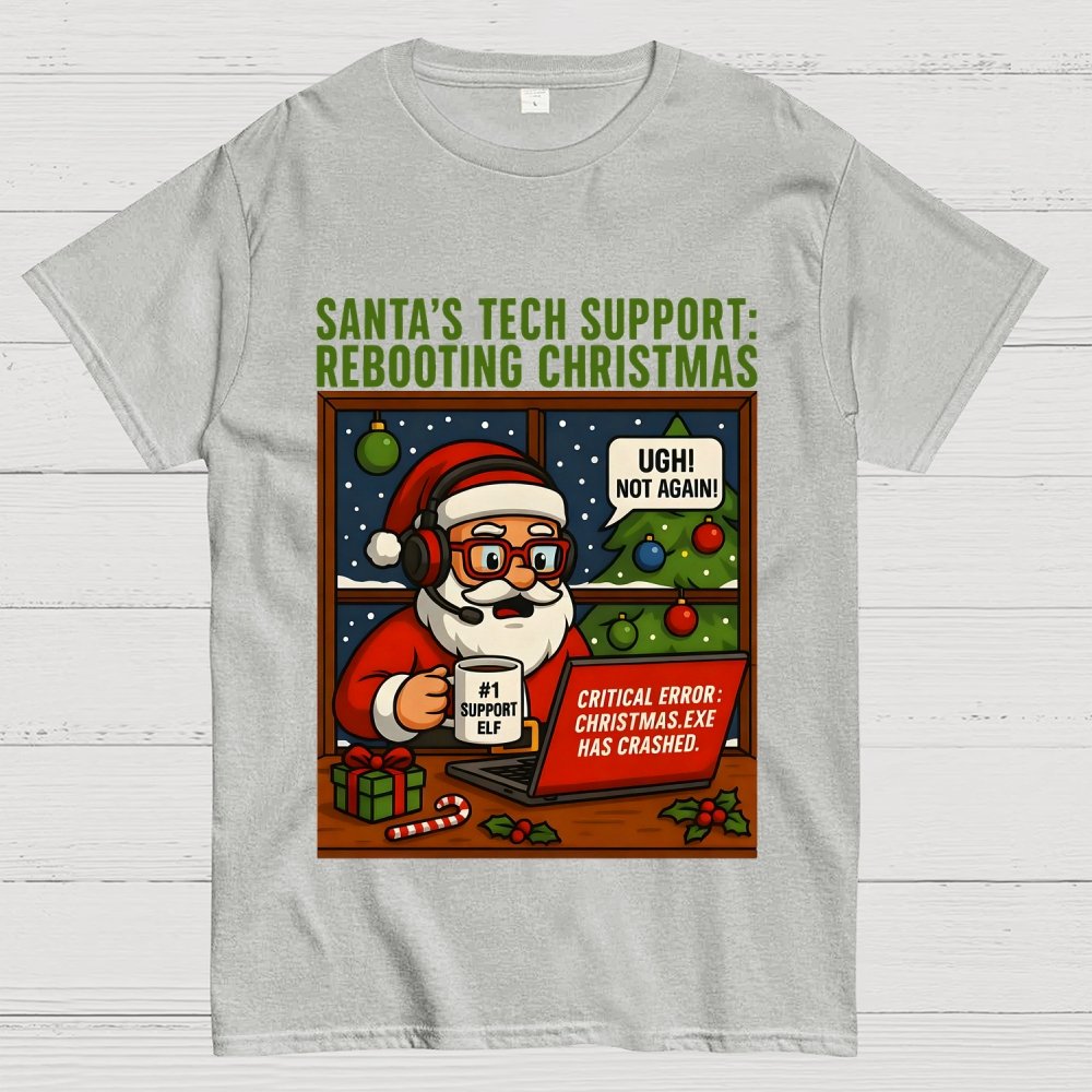 Santa's Tech Support Geek T-Shirt