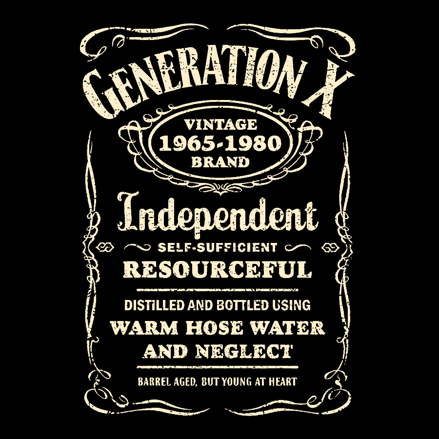 GEN X Barrel Aged, But Young At Heart Geek T-Shirt