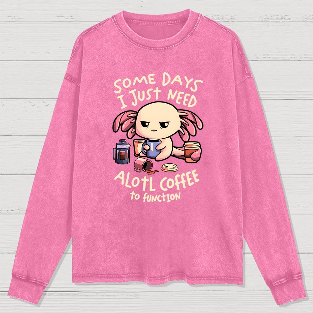 Alotl Coffee Washed Long Sleeve Tee