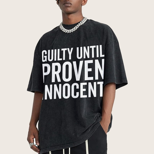 Guilty Until Proven Innocent Vintage Distressed T-shirt