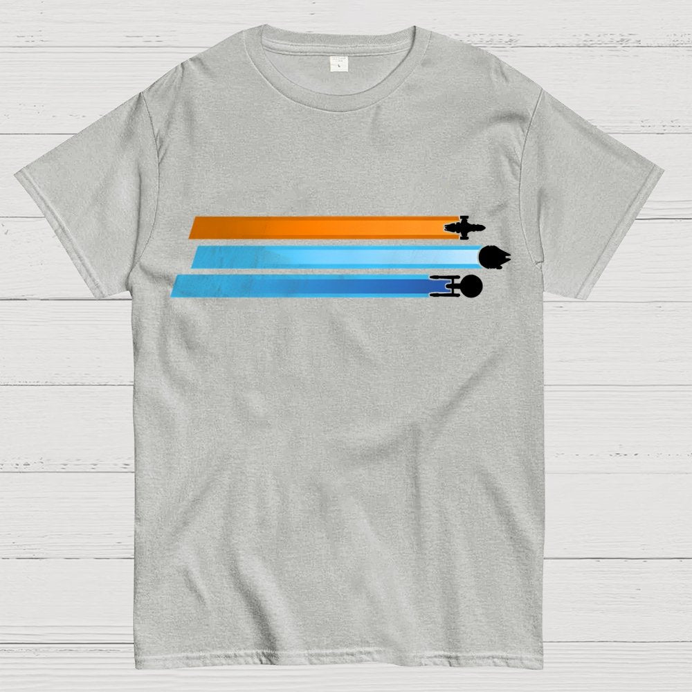 Space Racing Stripes Geek T-Shirt