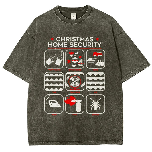 Christmas Home Security Vintage Distressed T-shirt