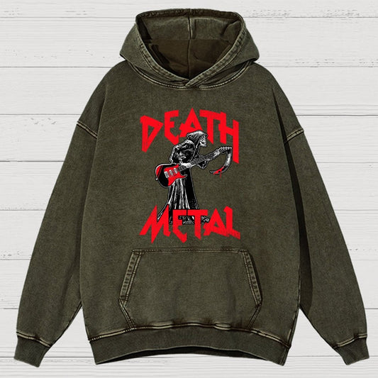 Death Metal Vintage Distressed Hoodie