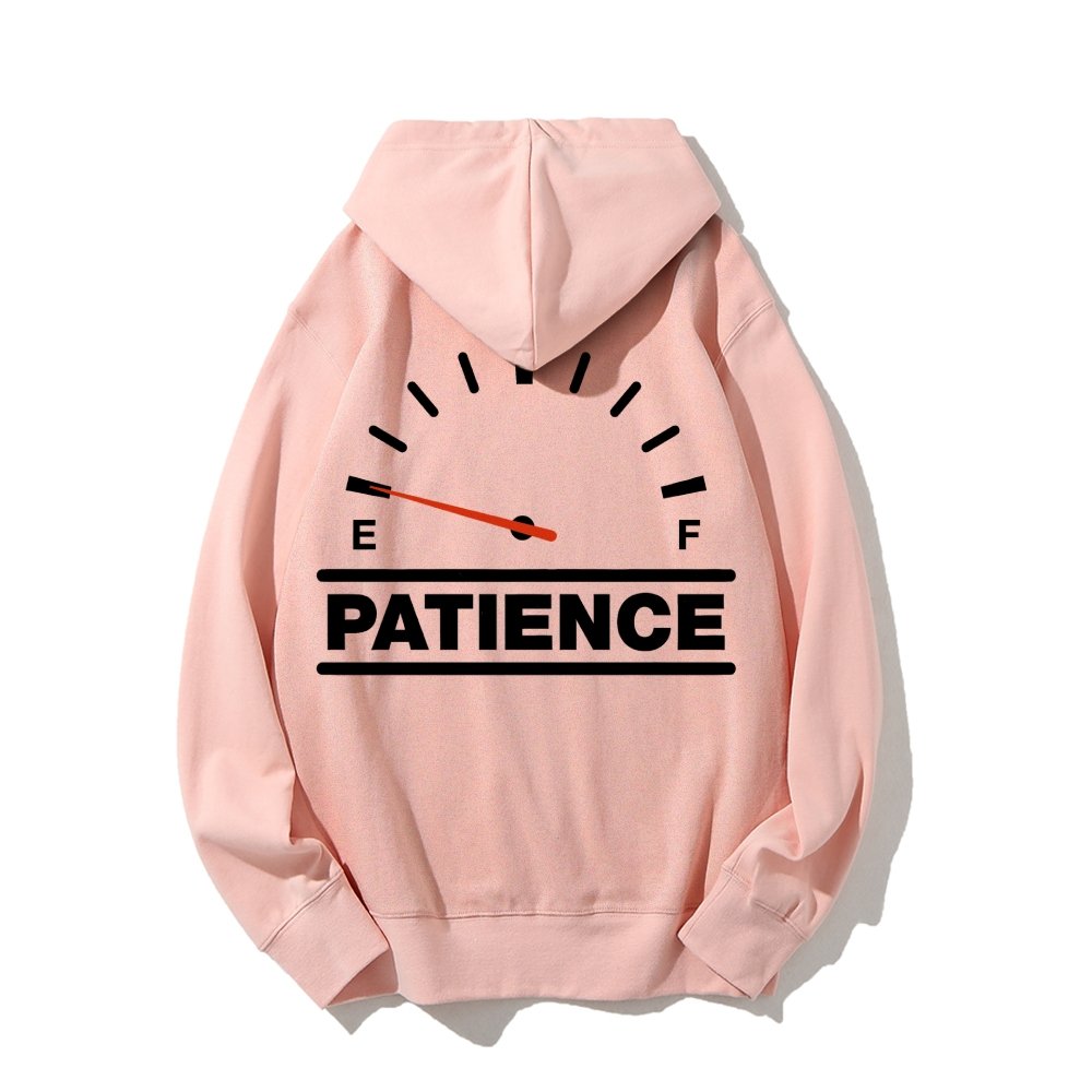 funny patience Printed Back Unisex Cotton Hoodie