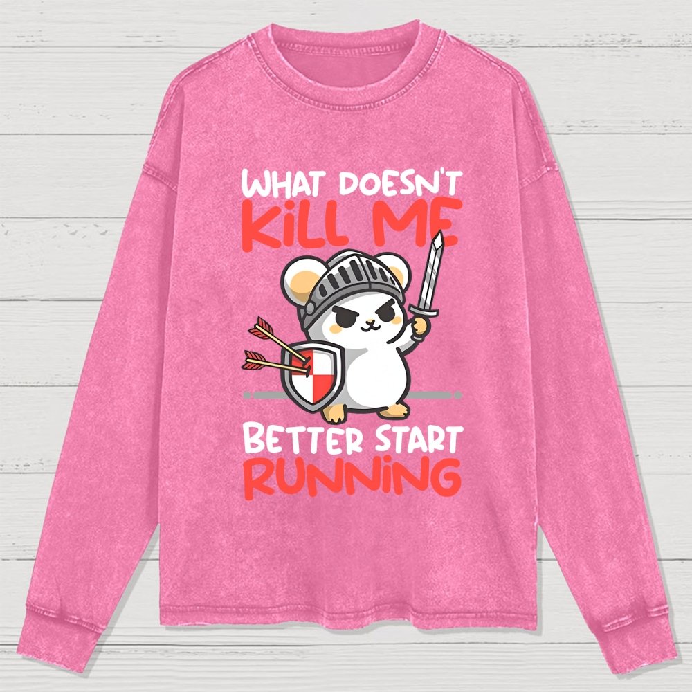 Knight mouse Washed Long Sleeve Tee