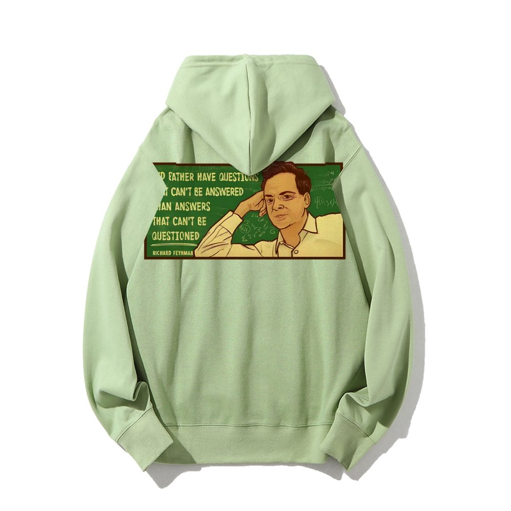 Feynman Science Printed Back Cotton Hoodie