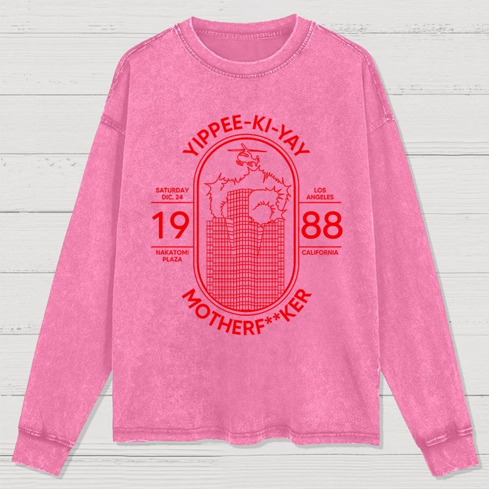 Yippie-ki-yay Washed Long Sleeve Tee