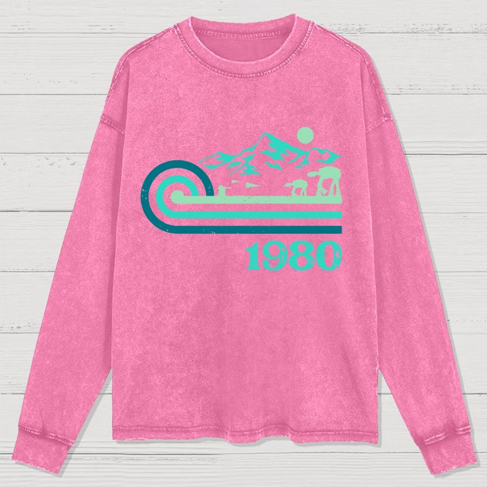Retro Vintage Base Washed Long Sleeve Tee