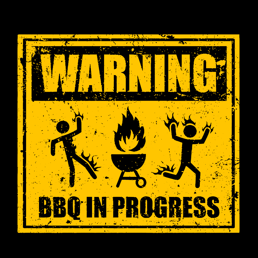 Warning BBQ In Progress Geek T-Shirt