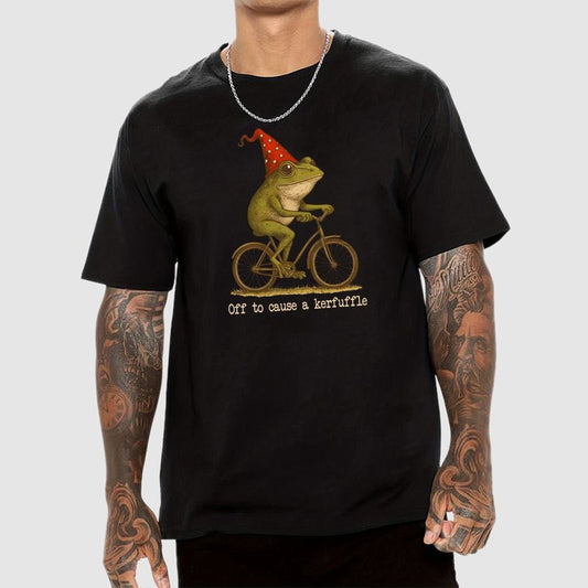 Off To Cause A Kerfuffle Frog Geek T-Shirt