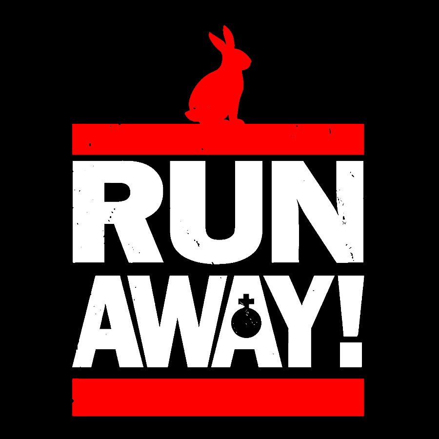 Run Away from the Rabbit! Geek T-Shirt