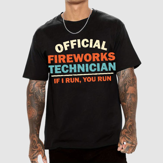 Official Fireworks Technician Geek T-Shirt