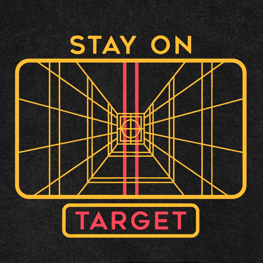 Stay On Target Geeky Vintage Distressed Hoodie