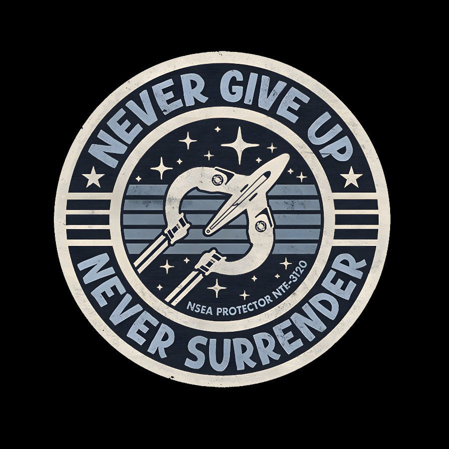 Never Give Up Never Surrender! Vintage Distressed Washed Tank