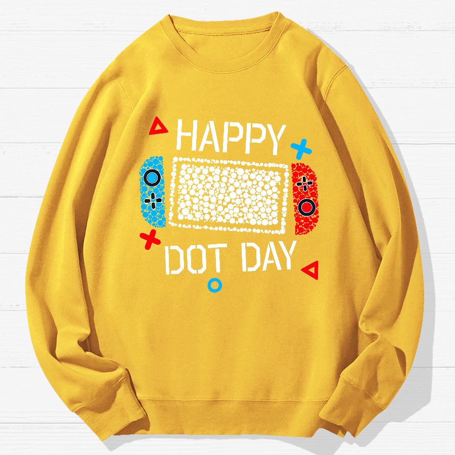 Happy International Dot Day Geek Cotton Sweatshirt