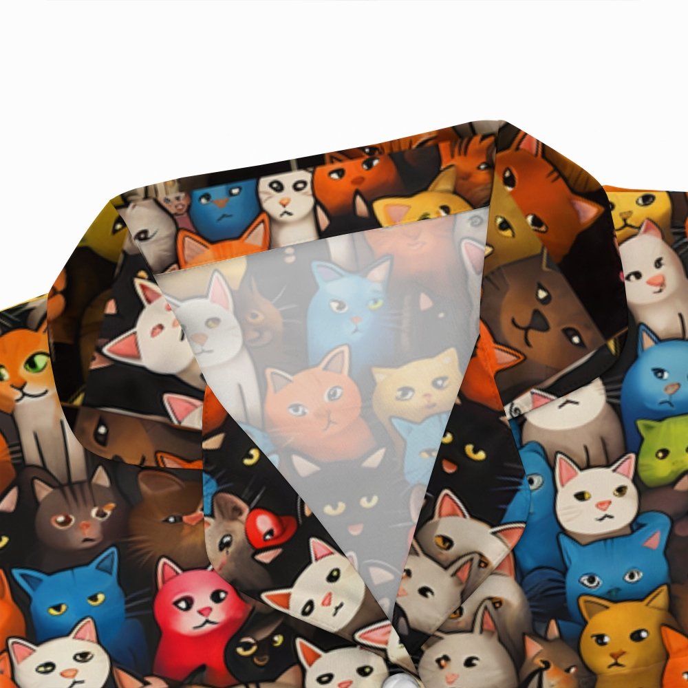 Cat Art Pattern Geek Long Sleeve Pajama Set
