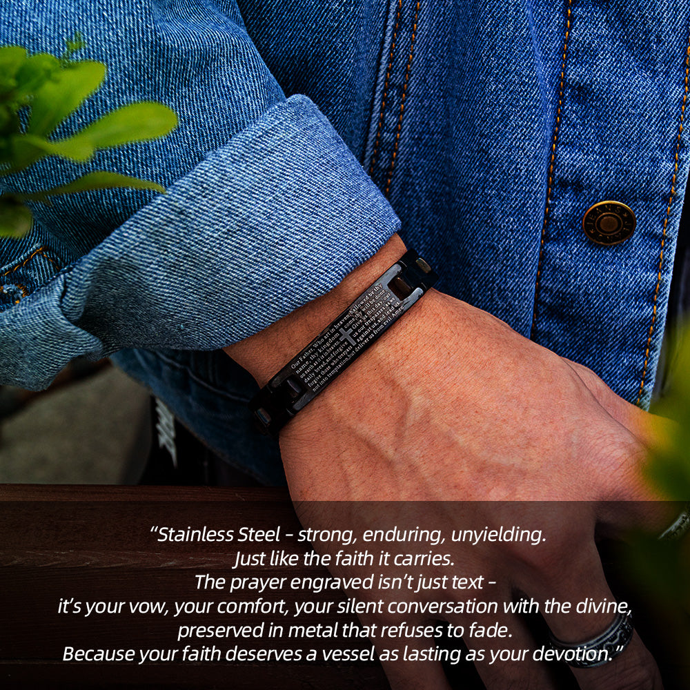 Stainless Steel Prayer Faith Bracelet – your faith, unbreakable