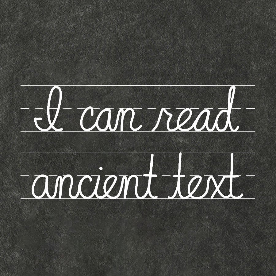 Ancient Text Vintage Distressed T-shirt