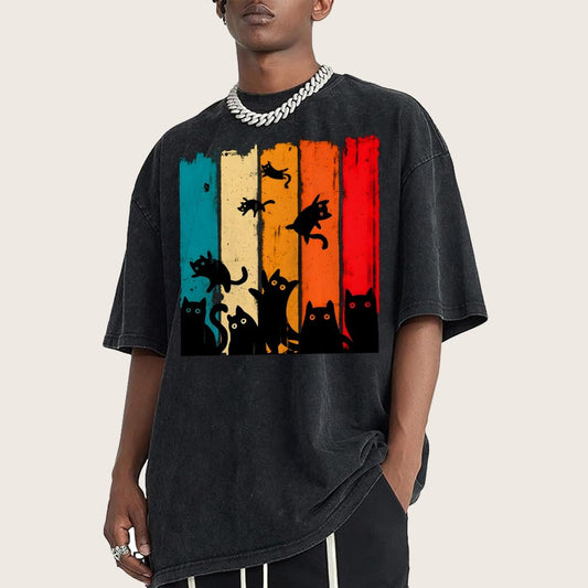 Retro Kitty Chaos Vintage Distressed T-shirt