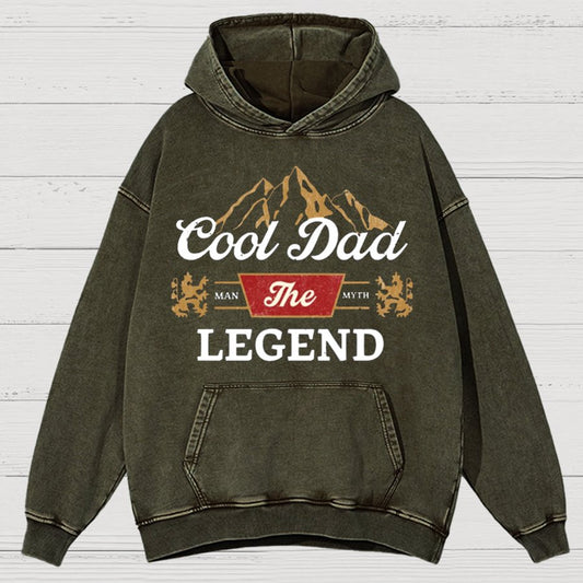 Cool Dad The Legend Vintage Distressed Hoodie